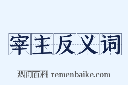 宰主反义词是什么意思的图片